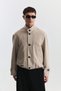 Lyocell Blended Stand Collar Coat - 3