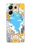 Redmi Note 13 4g Compatible Cats Blue Sky Printed Transparent Phone Case