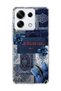 Redmi Note 13 Pro 5g Compatible Blue Butterfly Verse Printed Transparent Phone Case
