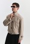 Lyocell Blended Stand Collar Coat - 4
