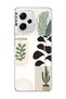 Redmi Note 12 Pro 5g Compatible Leaf Cactus Banner Printed Transparent Phone Case