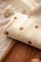 Baby Beige Polka Dot Teddy Bear Embossed Sweatshirt and Brown Sweatpants Set - 100% Cotton Y - 5