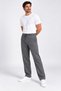 Men's Smoked Winter Wide-Leg Sweatpants with Combed Cotton and Fleece Inside, Baggy Style