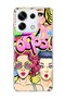 Redmi Note 13 Pro 5g Compatible Colorful Comic Book Women Printed Transparent Phone Case