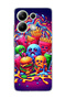 Redmi Note 13 4g Compatible Neon Hamburger Potato Printed Transparent Phone Case