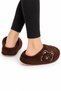 Women's Warm Plush House Slippers with Teddy Bear Figure Brown - 2