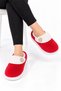 Women's Warm Plush Button Detailed House Slippers Fuchsia - 4