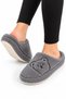 Women's Warm Plush House Slippers with Teddy Bear Figure Smoked - 4