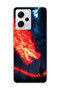 Redmi Note 12 Pro 5g Compatible Fire Dragon Forest Printed Transparent Phone Case