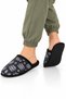 Unisex Home Furry Non-Slip Sole Slippers Black - Smoke - 3