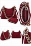 Women's Suede Chain Detailed Hand and Shoulder Bag New Season (Size 24X19) - 2