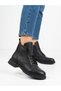 Women's black genuine leather orthopedic non-slip sole warm daily boots - 3