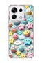 Redmi Note 13 Pro 5g Compatible Pastel Cake Star Printed Transparent Phone Case