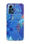 Redmi Note 12 Pro 4g Compatible Blue Crayon Printed Transparent Phone Case