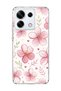 Redmi Note 13 Pro 5g Compatible Pink Cherry Blossom Printed Transparent Phone Case