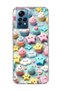 Redmi Note 12 Pro 4g Compatible Pastel Cake Star Printed Transparent Phone Case