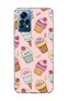Redmi Note 12 Pro 4g Compatible Ice Cream Cake Pink Printed Transparent Phone Case