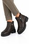 Men's Fur Lined Boots with Side Zipper and Non-Slip Sole Brown - 2