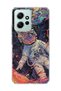 Redmi Note 12 4g Compatible Colorful Astronaut Printed Transparent Phone Case