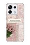 Redmi Note 13 Pro 5g Compatible Pink Tulip Prayer Printed Transparent Phone Case