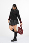 Women's Winter Anthracite Amorette Stone Embroidered Heart Detailed Knitwear Cardigan 20302