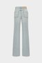 High Waist Wide Leg Snow Wash Wide Leg Seamless Jeans - 3