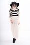 Women's Stripe Detailed Trousers Knitwear Knitted Double Set Cty-Şml-265003 - 2