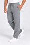 Men's Gray Winter Wide-Leg Sweatpants with Combed Cotton and Fleece Inside, Baggy Style - 6