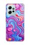 Redmi Note 12 4g Compatible Pink Blue Fluid Printed Transparent Phone Case
