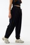 Velvet Pleated Black Jogger Women's Trousers Coc3623 - 3
