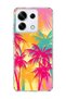 Redmi Note 13 Pro 5g Compatible Pink Yellow Palm Printed Transparent Phone Case