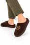 Men's Home Furry Non-Slip Sole Slippers Brown - 2