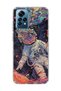 Redmi Note 12 Pro 4g Compatible Colorful Astronaut Printed Transparent Phone Case