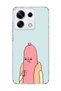 Redmi Note 13 Pro 5g Compatible Funny Sausage Character Printed Transparent Phone Case