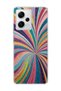 Redmi Note 12 Pro 5g Compatible Transparent Phone Case with Silver Color Beam Printed Design