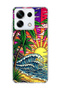 Redmi Note 13 Pro 5g Compatible Palm Wave Sunset Printed Transparent Phone Case