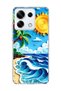 Redmi Note 13 Pro 5g Compatible Palm Sun Wave Printed Transparent Phone Case