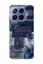 Mi 17t Pro Compatible Blue Butterfly Verse Printed Transparent Phone Case