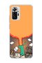 Redmi Note 10 Pro 4g Compatible Green Dinosaur Funny Printed Transparent Phone Case