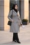 Plus Size Double-Breasted Belted Cashmere Coat/Jacket - 2