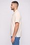 Men Relaxed Fit Embroidered Short Sleeve Casual Shirt, Cream - 3