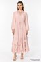 Waist-Tied Ruffle Collar Flounce Regular Chiffon Dress