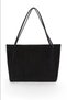 Women's Suede Tote Bag with Zippered Inner Pocket, Large Casual Shoulder Bag 42X26 cm - 3