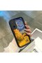 Poco F7 Compatible Black Silicone Camera Protected Shock-Absorbing Protective Case with Starry Oil Painting Pattern