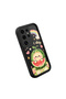 Samsung Galaxy S24 Ultra Compatible Black Silicone Camera Protected Shock Absorbing Protective Case Watermelon and Rainbow Pattern - 3