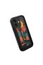 iPhone 16 Plus Compatible Black Silicone Camera Protected Shock Absorbing Protective Case with Cactus Pattern - 3