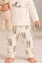 Baby Boy Cute Airplane Patterned Pajama Set in Pastel Organic Colors - 2