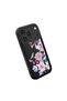 iPhone 17 Pro Max Compatible Black Silicone Camera Protected Shock Absorbing Protective Case with Floral Pattern - 3