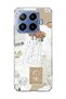 Mi 17t Pro Compatible Flower Headed Woman Collage Printed Transparent Phone Case