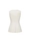 Sharp Fitted Vest - White - 5